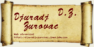 Đurađ Zurovac vizit kartica